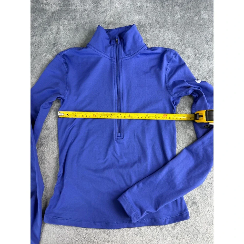 Nike Purple Blue Dri-Fit Compression Quarter Zip Pullover Top Running Workout XS